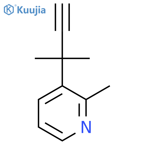 2-methyl-3-(2-methylbut-3-yn-2-yl)pyridine structure