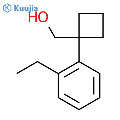 1-(2-ethylphenyl)cyclobutylmethanol structure