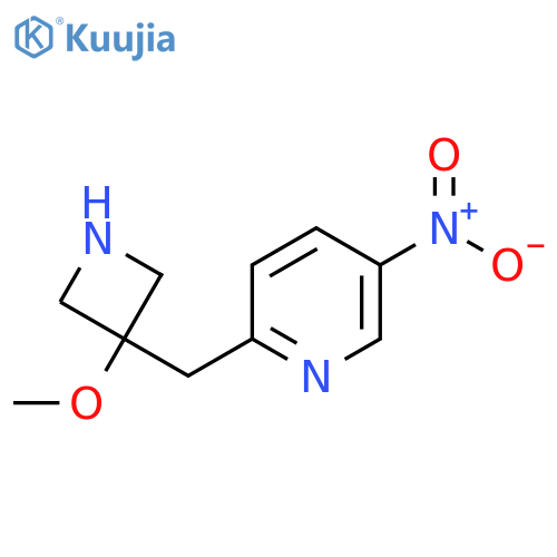 2-(3-methoxyazetidin-3-yl)methyl-5-nitropyridine structure