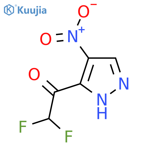 2,2-difluoro-1-(4-nitro-1H-pyrazol-3-yl)ethan-1-one structure
