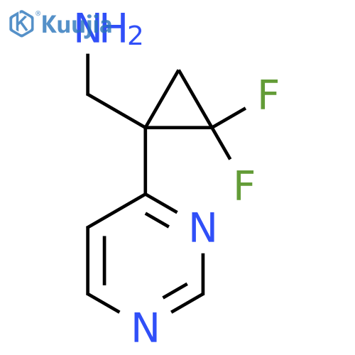 2,2-difluoro-1-(pyrimidin-4-yl)cyclopropylmethanamine structure