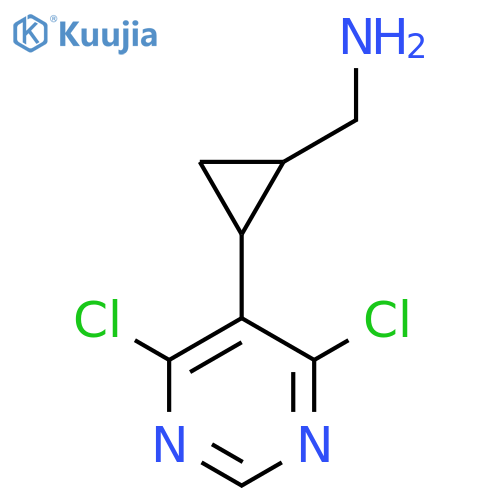 2-(4,6-dichloropyrimidin-5-yl)cyclopropylmethanamine structure