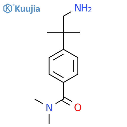 4-(1-amino-2-methylpropan-2-yl)-N,N-dimethylbenzamide structure