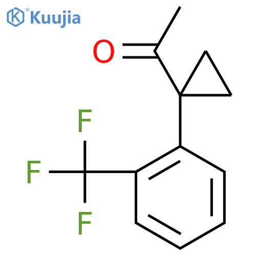 1-{1-2-(trifluoromethyl)phenylcyclopropyl}ethan-1-one structure