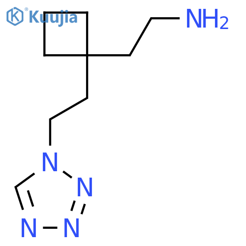 2-{1-2-(1H-1,2,3,4-tetrazol-1-yl)ethylcyclobutyl}ethan-1-amine structure