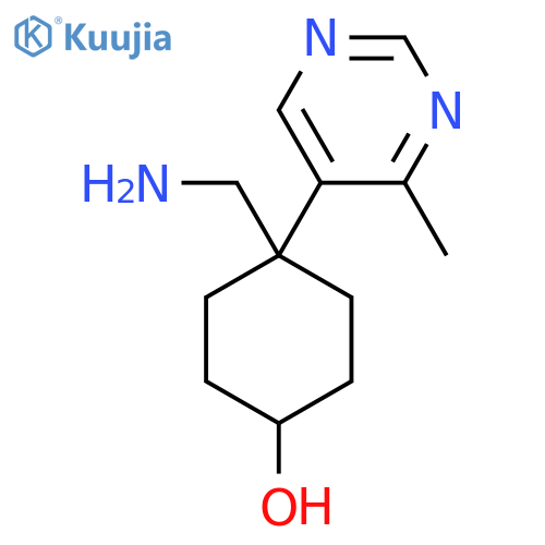 4-(aminomethyl)-4-(4-methylpyrimidin-5-yl)cyclohexan-1-ol structure