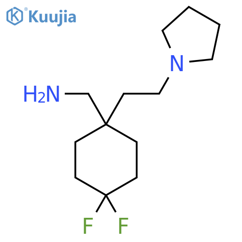 {4,4-difluoro-1-2-(pyrrolidin-1-yl)ethylcyclohexyl}methanamine structure