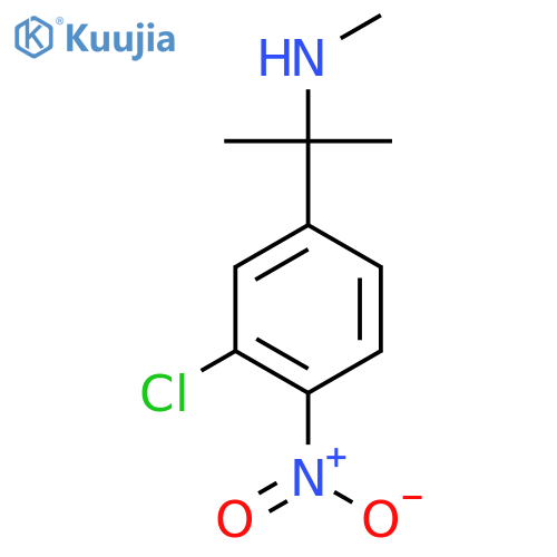 2-(3-chloro-4-nitrophenyl)propan-2-yl(methyl)amine structure