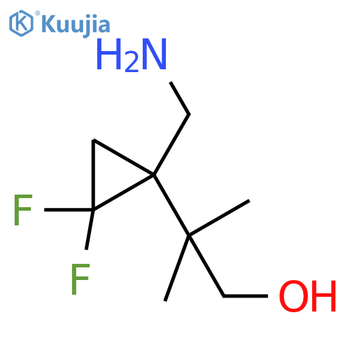 2-1-(aminomethyl)-2,2-difluorocyclopropyl-2-methylpropan-1-ol structure