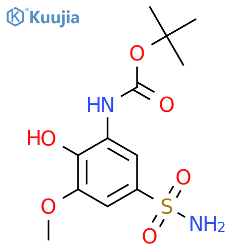 tert-butyl N-(2-hydroxy-3-methoxy-5-sulfamoylphenyl)carbamate structure