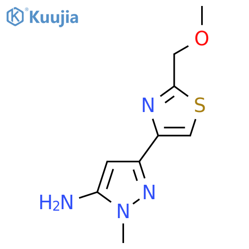 3-2-(methoxymethyl)-1,3-thiazol-4-yl-1-methyl-1H-pyrazol-5-amine structure