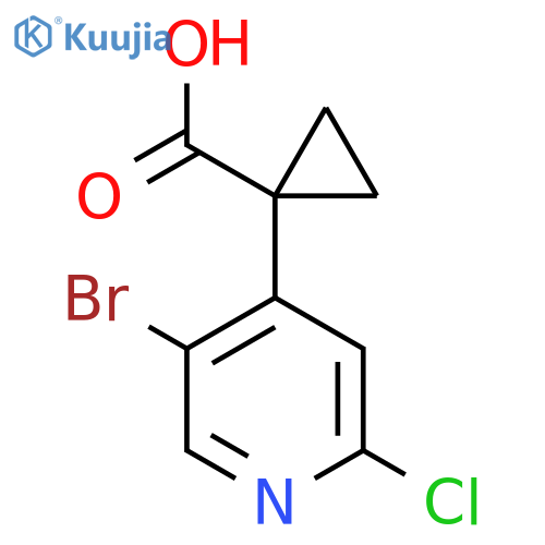 1-(5-bromo-2-chloropyridin-4-yl)cyclopropane-1-carboxylic acid structure