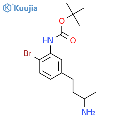 tert-butyl N-5-(3-aminobutyl)-2-bromophenylcarbamate structure