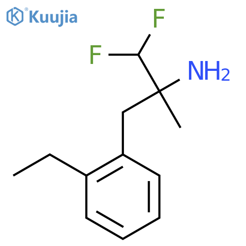 3-(2-ethylphenyl)-1,1-difluoro-2-methylpropan-2-amine structure