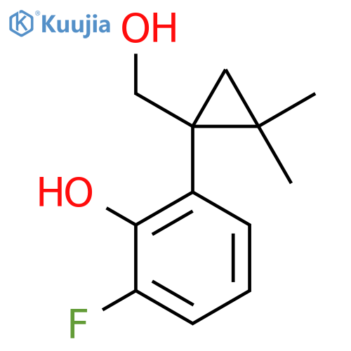 2-fluoro-6-1-(hydroxymethyl)-2,2-dimethylcyclopropylphenol structure