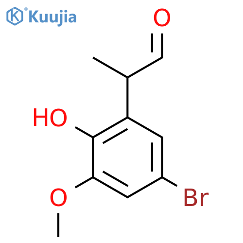 2-(5-Bromo-2-hydroxy-3-methoxyphenyl)propanal structure
