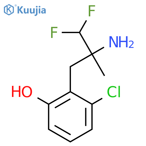 2-(2-amino-3,3-difluoro-2-methylpropyl)-3-chlorophenol structure