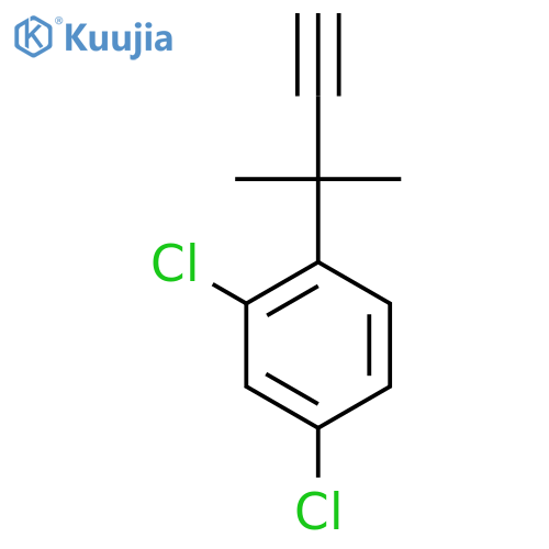 2,4-dichloro-1-(2-methylbut-3-yn-2-yl)benzene structure