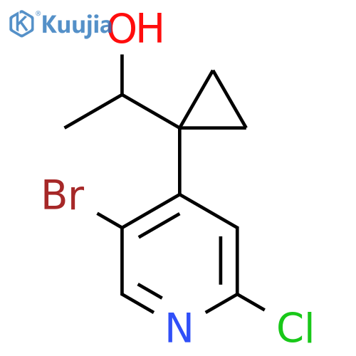 1-1-(5-bromo-2-chloropyridin-4-yl)cyclopropylethan-1-ol structure