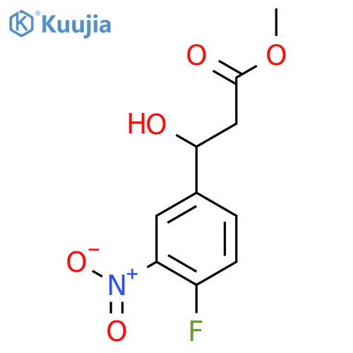 methyl 3-(4-fluoro-3-nitrophenyl)-3-hydroxypropanoate structure