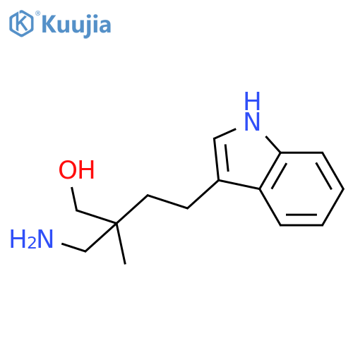 2-(aminomethyl)-4-(1H-indol-3-yl)-2-methylbutan-1-ol structure
