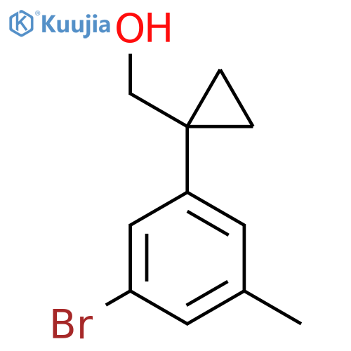 1-(3-bromo-5-methylphenyl)cyclopropylmethanol structure