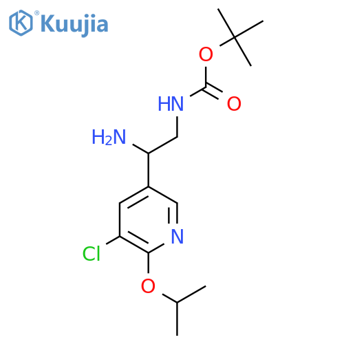 tert-butyl N-{2-amino-2-5-chloro-6-(propan-2-yloxy)pyridin-3-ylethyl}carbamate structure