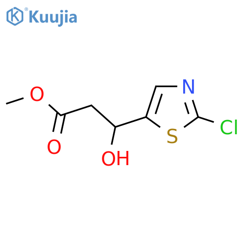 methyl 3-(2-chloro-1,3-thiazol-5-yl)-3-hydroxypropanoate structure