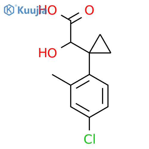 2-1-(4-chloro-2-methylphenyl)cyclopropyl-2-hydroxyacetic acid structure