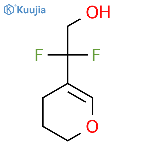 2-(3,4-dihydro-2H-pyran-5-yl)-2,2-difluoroethan-1-ol structure