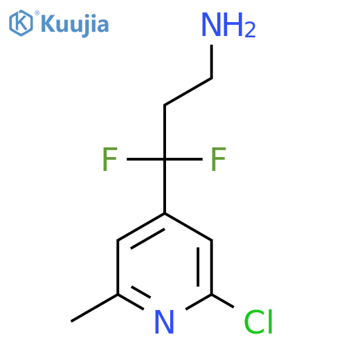 3-(2-chloro-6-methylpyridin-4-yl)-3,3-difluoropropan-1-amine structure