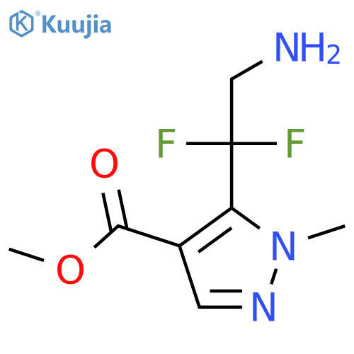 methyl 5-(2-amino-1,1-difluoroethyl)-1-methyl-1H-pyrazole-4-carboxylate structure