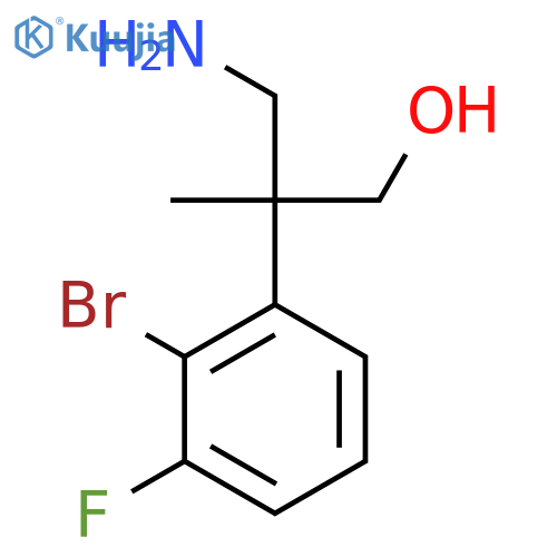 3-amino-2-(2-bromo-3-fluorophenyl)-2-methylpropan-1-ol structure