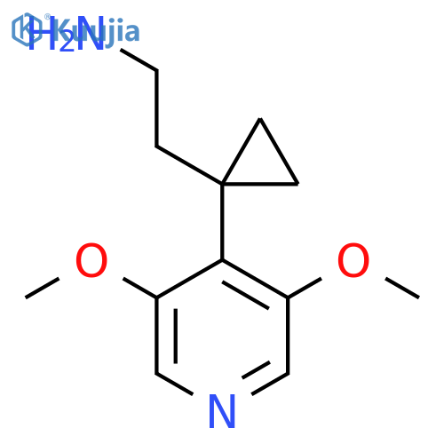 2-1-(3,5-dimethoxypyridin-4-yl)cyclopropylethan-1-amine structure