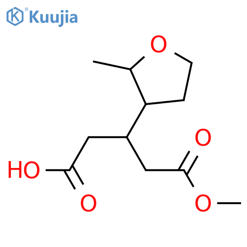5-methoxy-3-(2-methyloxolan-3-yl)-5-oxopentanoic acid structure
