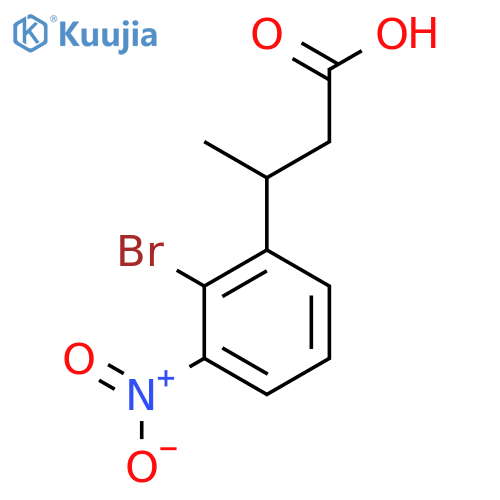 3-(2-bromo-3-nitrophenyl)butanoic acid structure