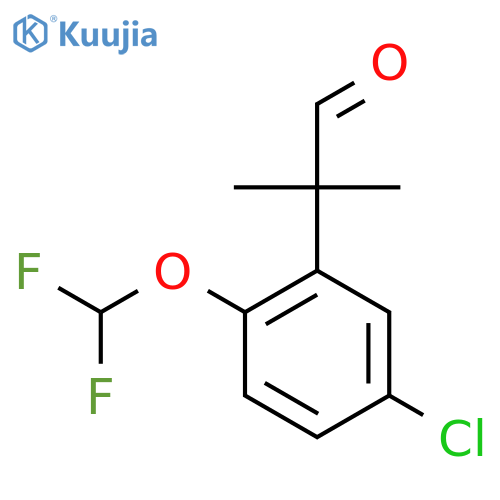 2-5-chloro-2-(difluoromethoxy)phenyl-2-methylpropanal structure