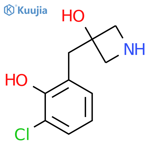 3-(3-chloro-2-hydroxyphenyl)methylazetidin-3-ol structure