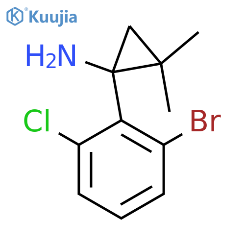 1-(2-bromo-6-chlorophenyl)-2,2-dimethylcyclopropan-1-amine structure