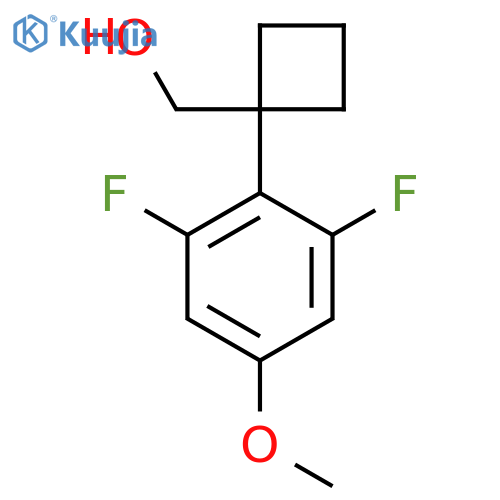 1-(2,6-difluoro-4-methoxyphenyl)cyclobutylmethanol structure