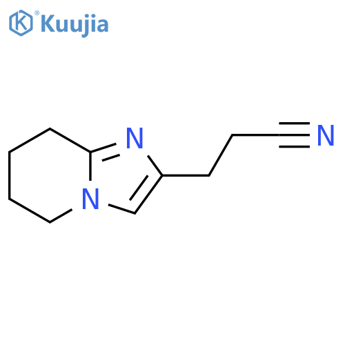 3-{5H,6H,7H,8H-imidazo1,2-apyridin-2-yl}propanenitrile structure