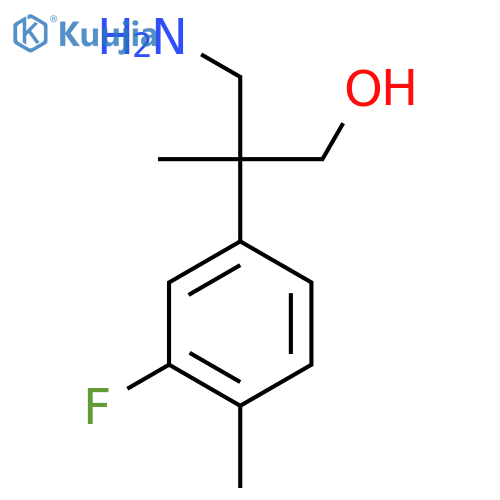 3-amino-2-(3-fluoro-4-methylphenyl)-2-methylpropan-1-ol structure