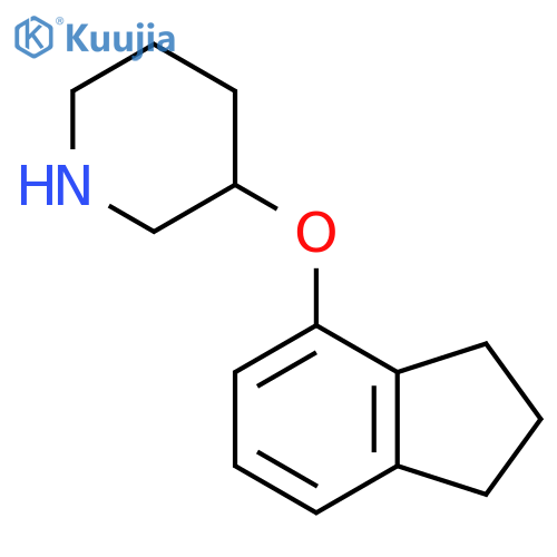 3-(2,3-dihydro-1H-inden-4-yloxy)piperidine structure