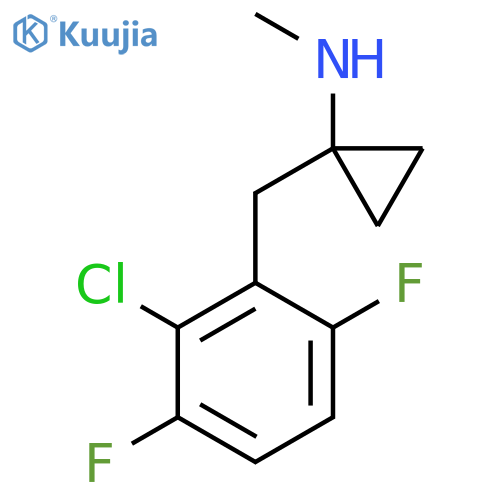 1-(2-chloro-3,6-difluorophenyl)methyl-N-methylcyclopropan-1-amine structure