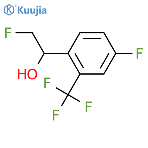 2-fluoro-1-4-fluoro-2-(trifluoromethyl)phenylethan-1-ol structure