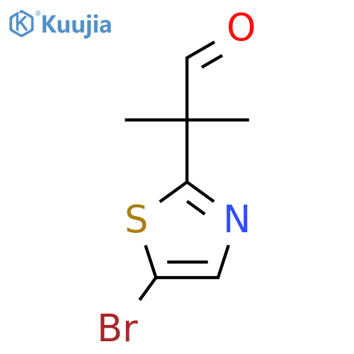 2-(5-bromo-1,3-thiazol-2-yl)-2-methylpropanal structure
