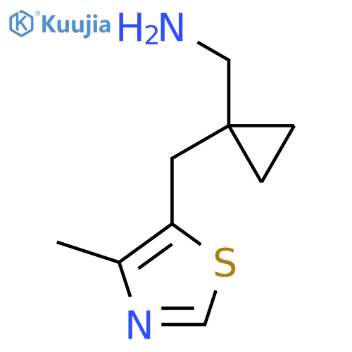 {1-(4-methyl-1,3-thiazol-5-yl)methylcyclopropyl}methanamine structure