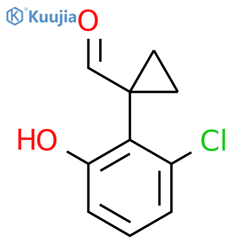 1-(2-chloro-6-hydroxyphenyl)cyclopropane-1-carbaldehyde structure