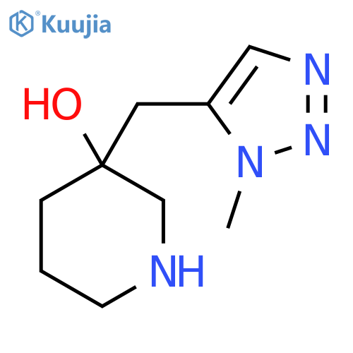 3-(1-methyl-1H-1,2,3-triazol-5-yl)methylpiperidin-3-ol structure