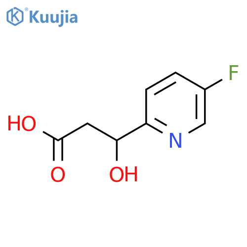 3-(5-fluoropyridin-2-yl)-3-hydroxypropanoic acid structure